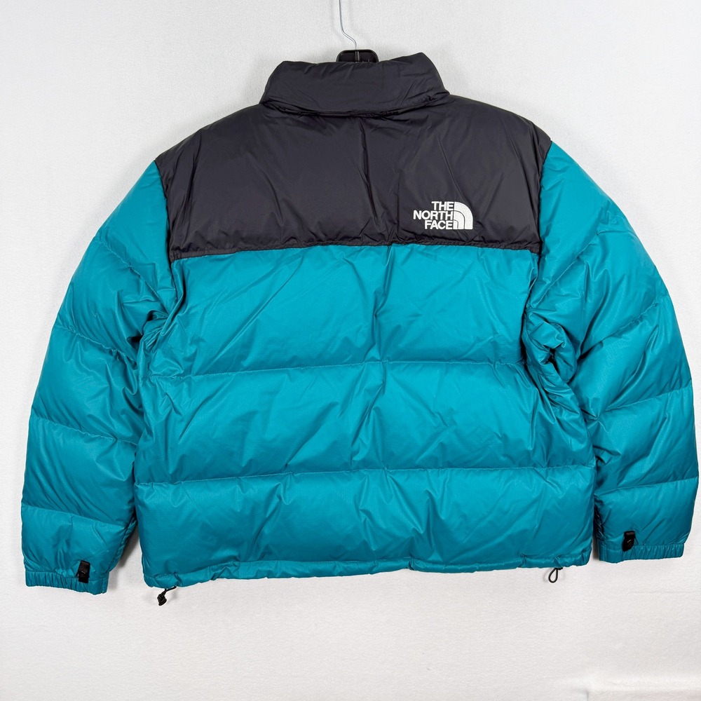 The North Face Nuptse Jacket Size 2X‎ Womens Plus Harbor Blue Hidden Hood NWT - Picture 5 of 14